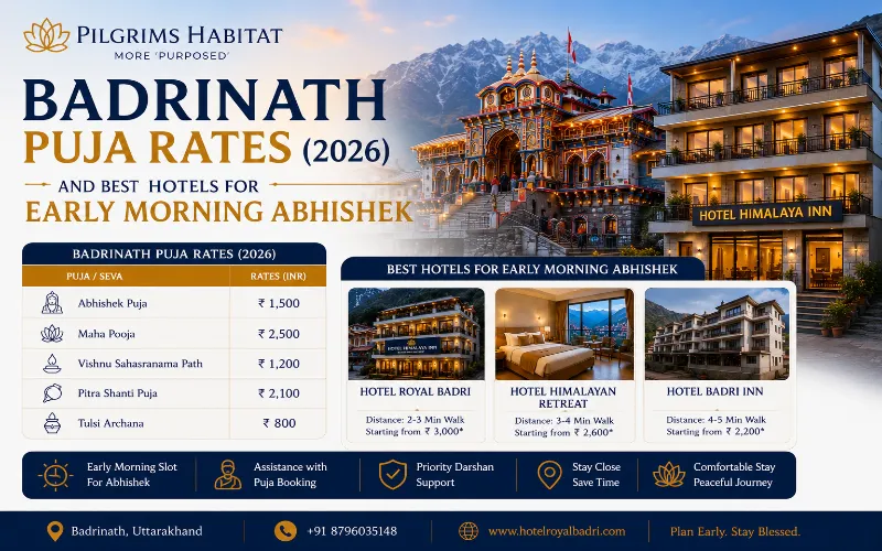 Best Hotel for Badrinath Puja Rates 2026