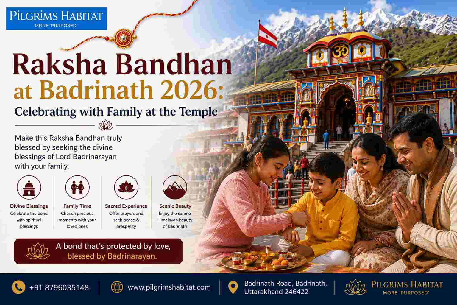 Raksha Bandhan at Badrinath 2026: Celebrating with Family at the Temple