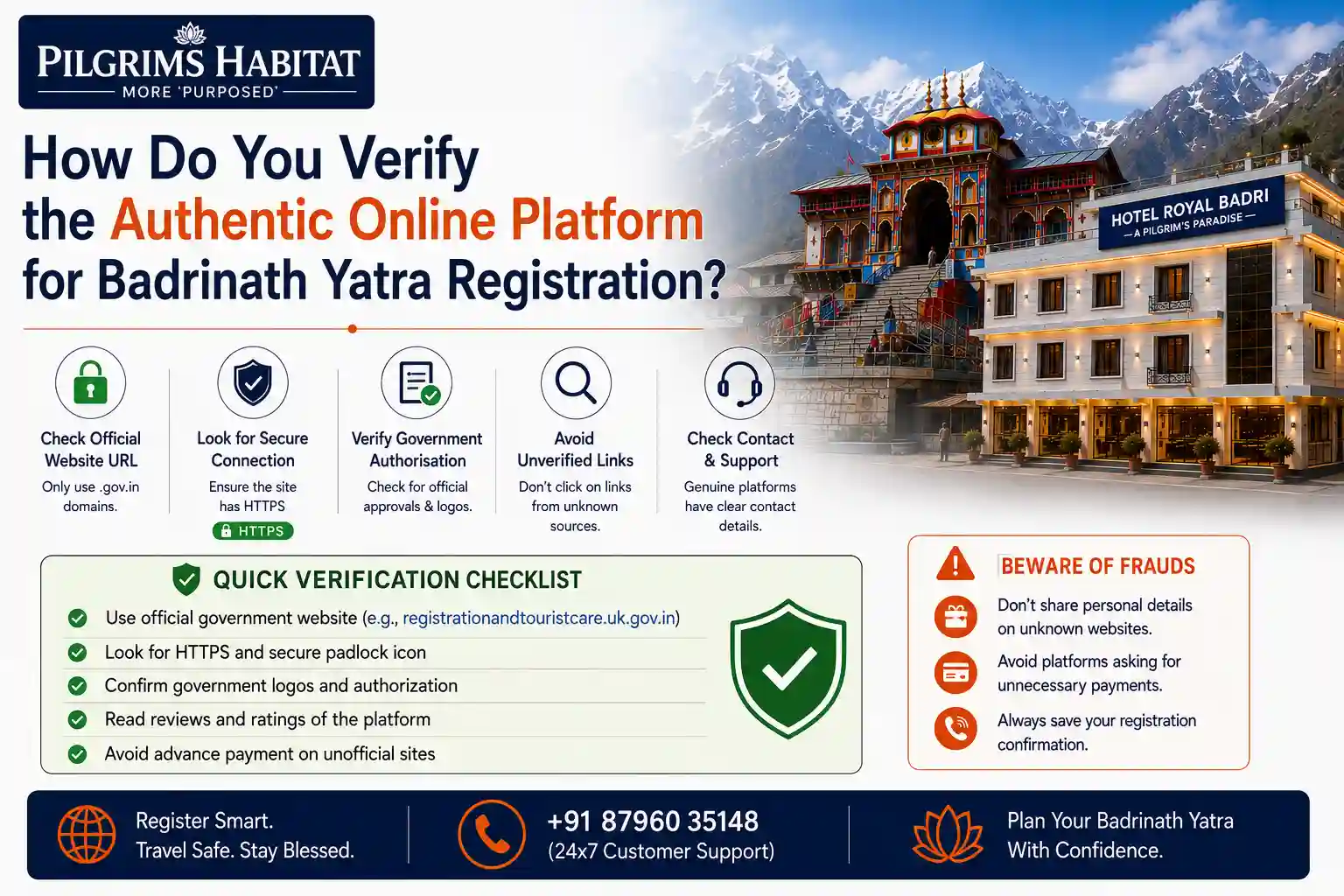 How Do You Verify the Authentic Online Platform for Badrinath Yatra Registration?