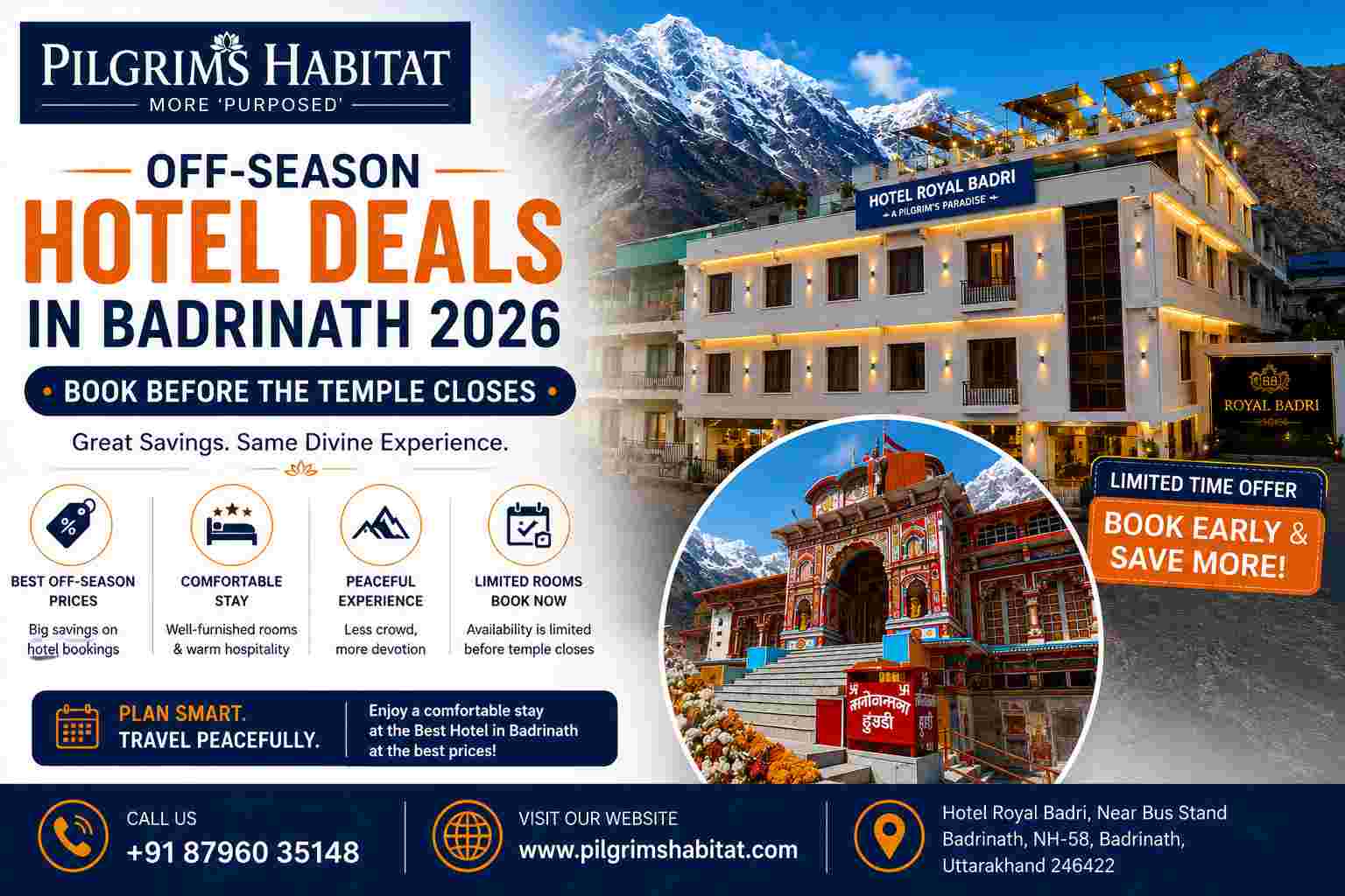 Off-Season Hotel Deals in Badrinath 2026: Book Before the Temple Closes