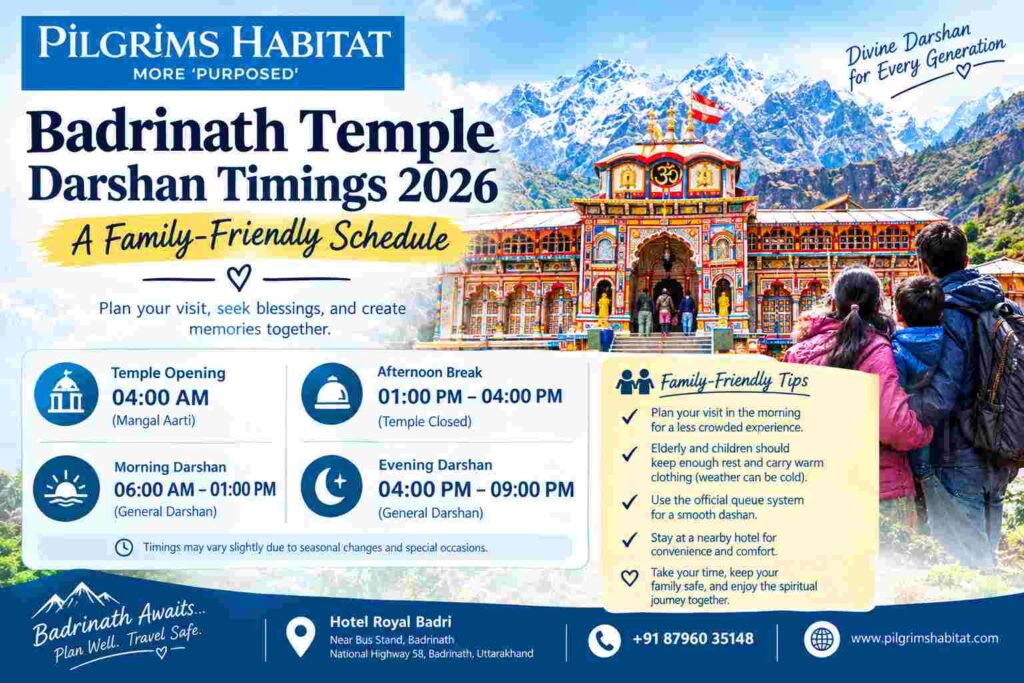 Badrinath Temple Darshan Timings 2026: A Family-Friendly Schedule