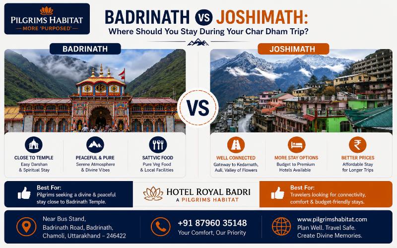 Badrinath vs Joshimath: Where Should You Stay During Your Char Dham Trip?