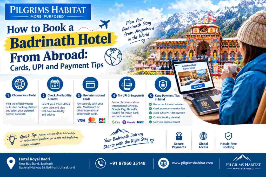 How to Book Badrinath Hotel From Abroad: Cards, UPI and Payment Tips