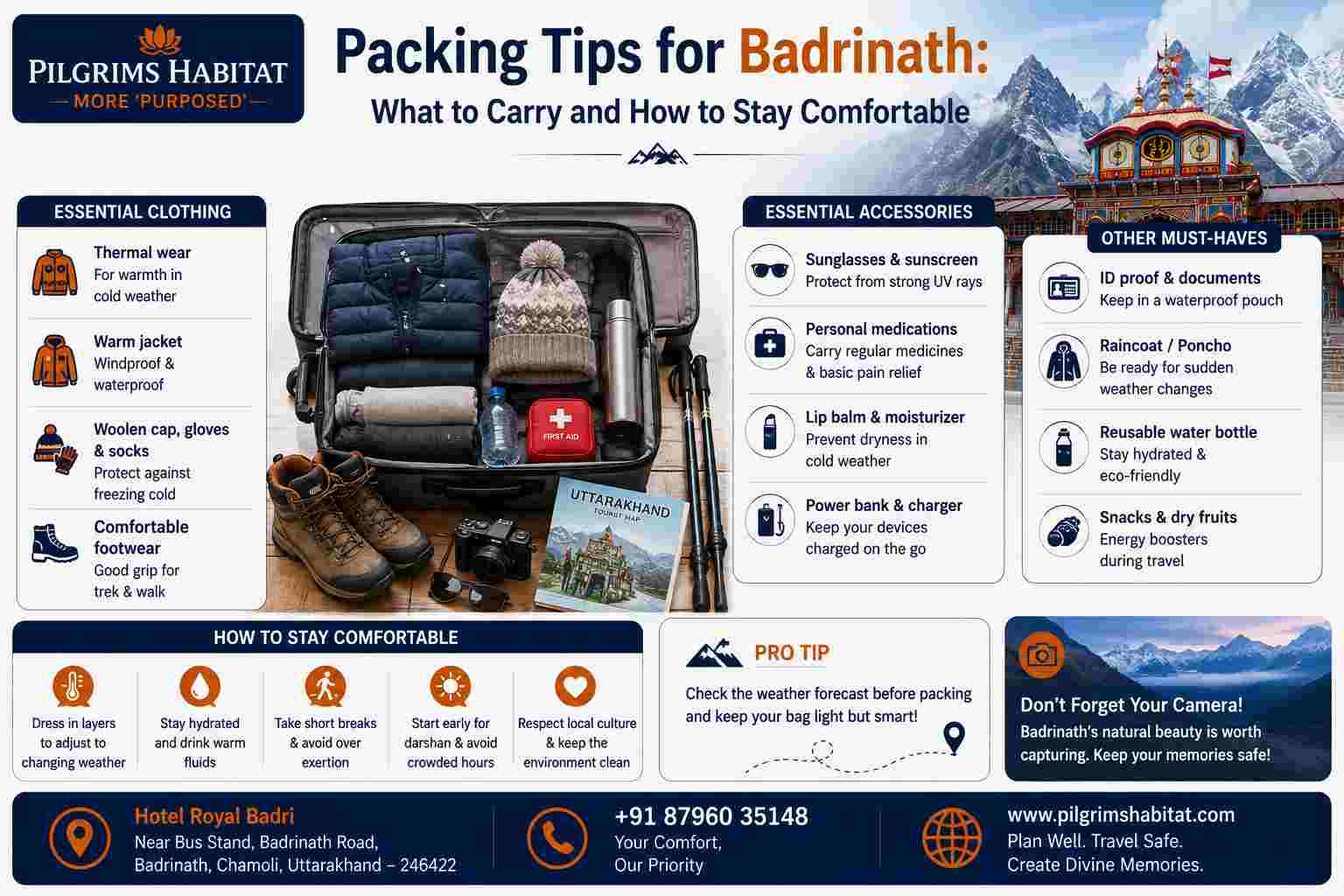 Packing Tips for Badrinath: What to Carry and How to Stay Comfortable