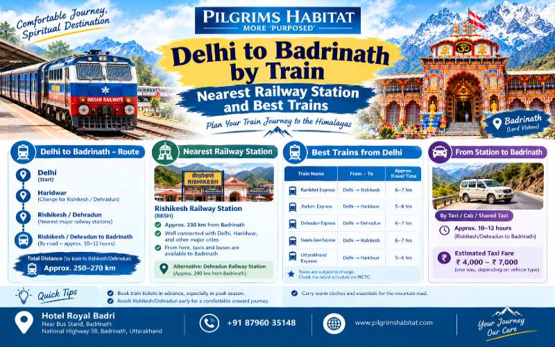 Delhi to Badrinath by Train: Nearest Railway Station and Best Trains