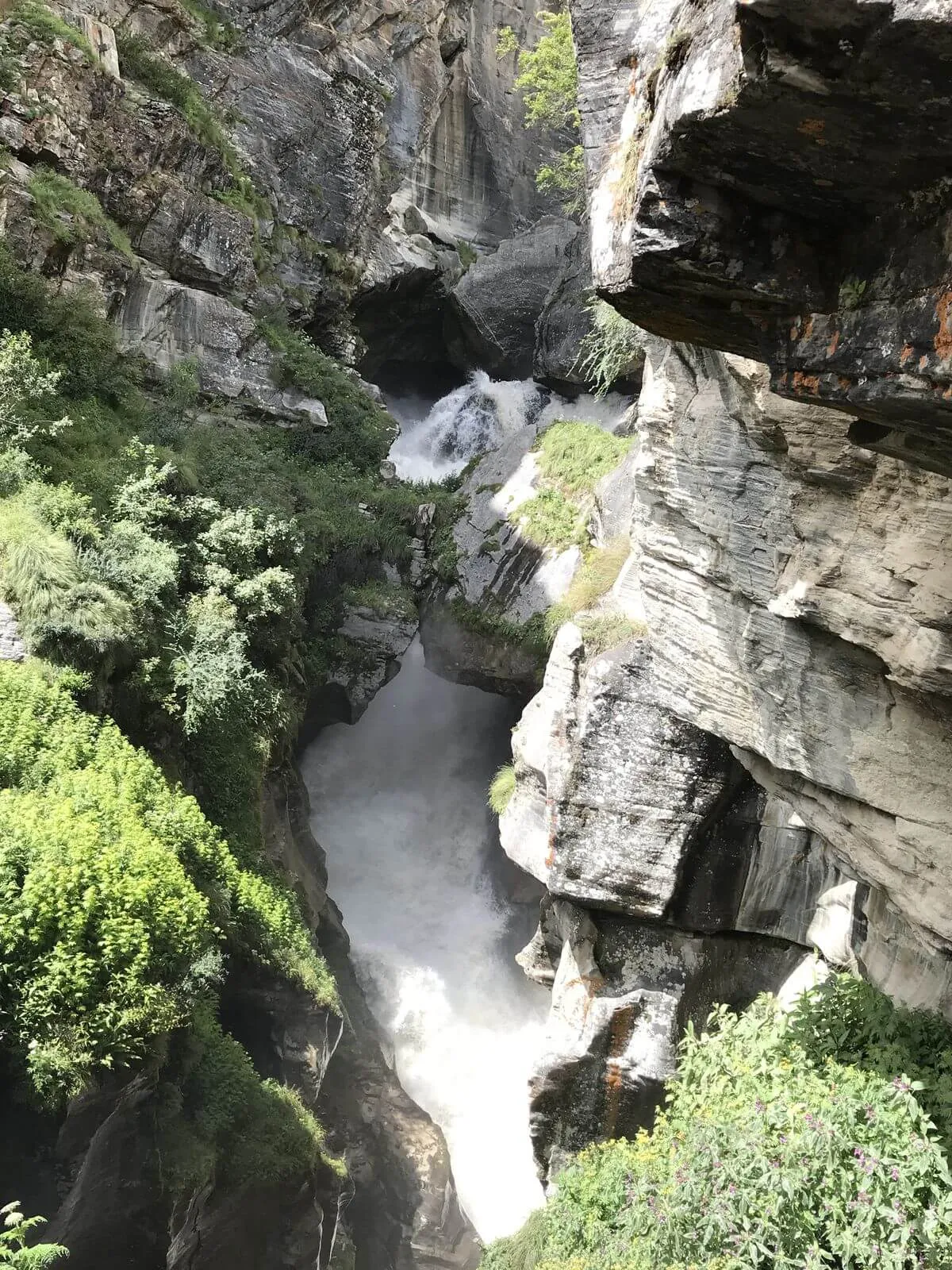Bheem Pul view near Pilgrims Habitat, best resort in Badrinath.